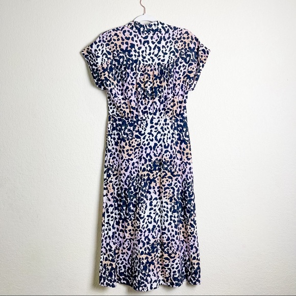 Veronica Beard Amani Dress Lilac Multi Leopard Animal Pastel Size 6 - Picture 11 of 12